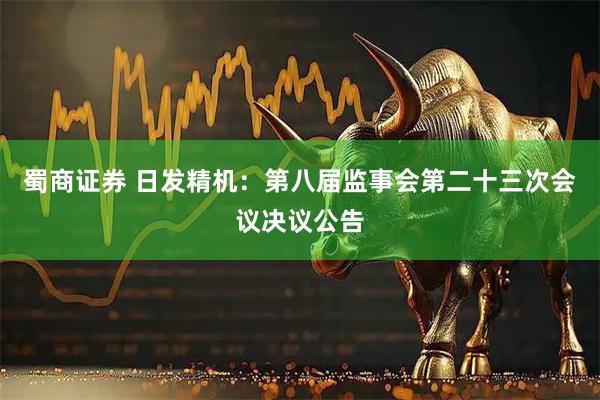 蜀商证券 日发精机：第八届监事会第二十三次会议决议公告