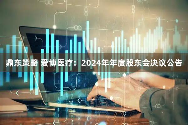 鼎东策略 爱博医疗：2024年年度股东会决议公告